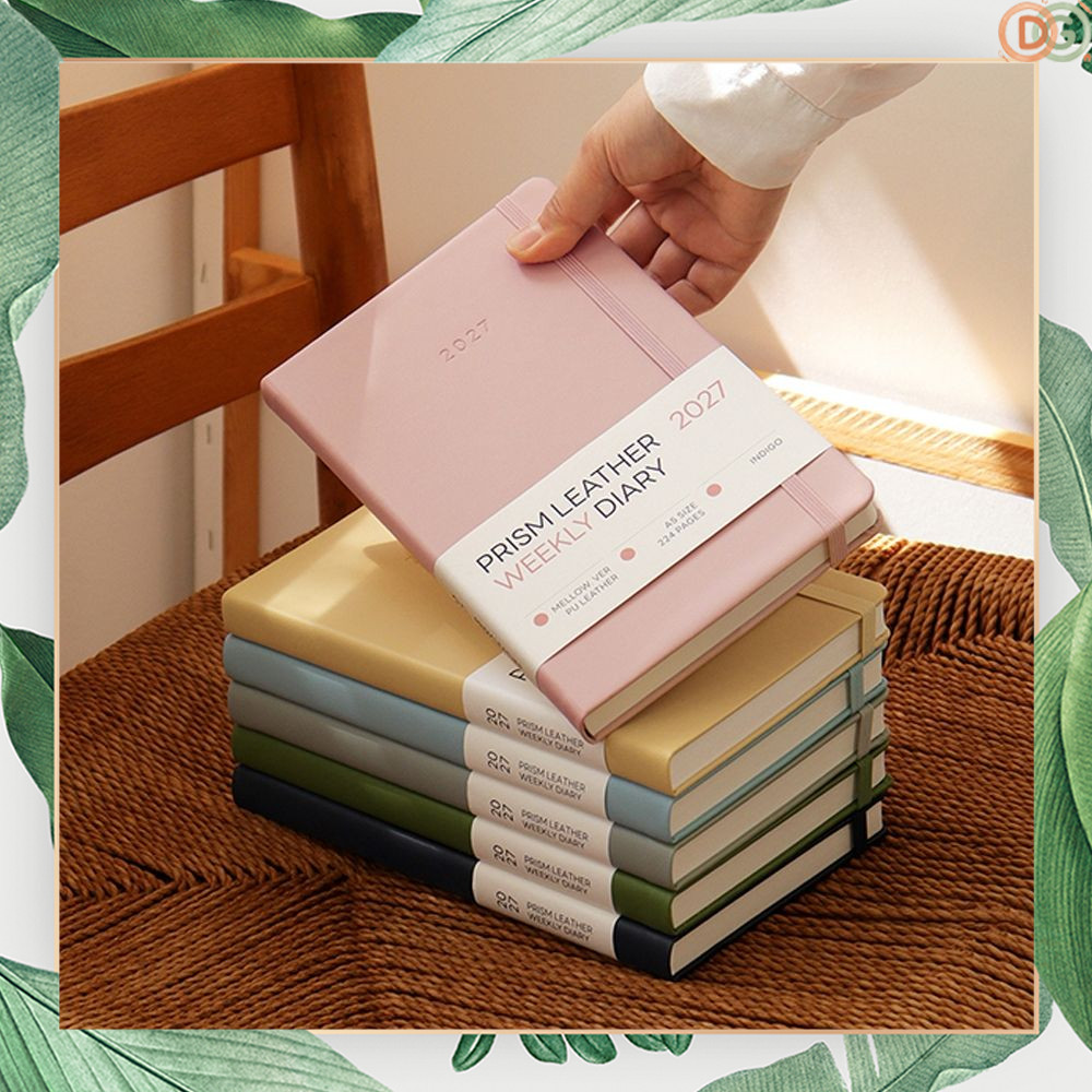 [Indigo] 2027 Prism Leather A5 Weekly Diary Planner PU Cover 14 เดือน / Made in Korea