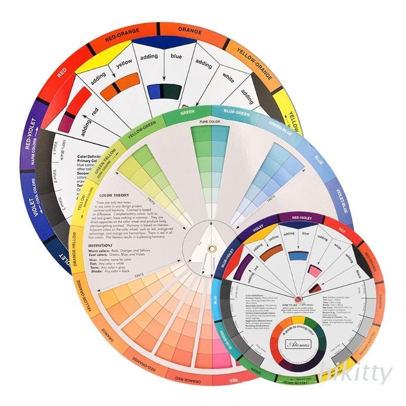 HIK 3pcs Tattoo Supply Color Wheel Ink Chart Paper Accessories Tattoo Equipment