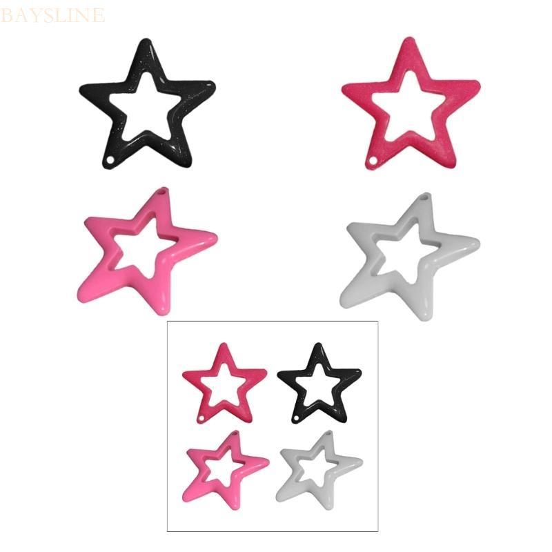 BAYSLI Star Bead Frames Y2K Hollow Star Charm สําหรับสร้อยคอสร้อยข้อมือต่างหูเครื่องประดับ