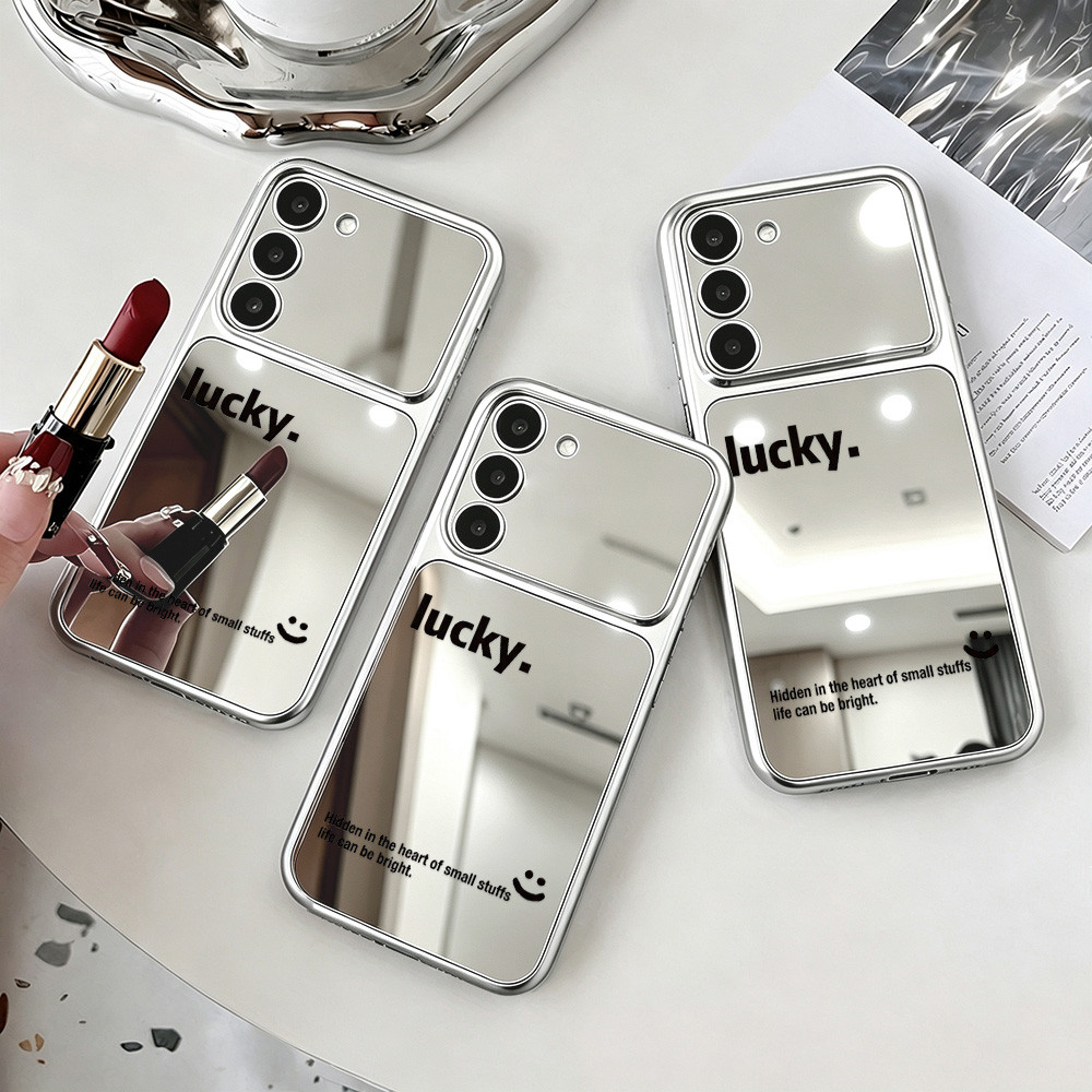 เคส For Samsung A55 A57 A56 A54 A37 A06 A17 A07 A36 A05S A16 A52 A53 A35 S25 A15 S26 S24 S23 A24 เคสโทรศัพท์แบบมีกระจก