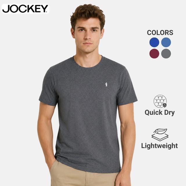 Jockey Men Melange Active Tee เสื้อยืด JMT639915
