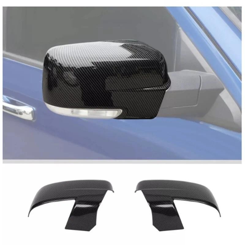 ฝาครอบกระจกมองหลังรถยนต์สําหรับ Dodge Ram 1500 2008-2019 คาร์บอนไฟเบอร์รถดัดแปลงอุปกรณ์ตกแต่งอะไหล่ร