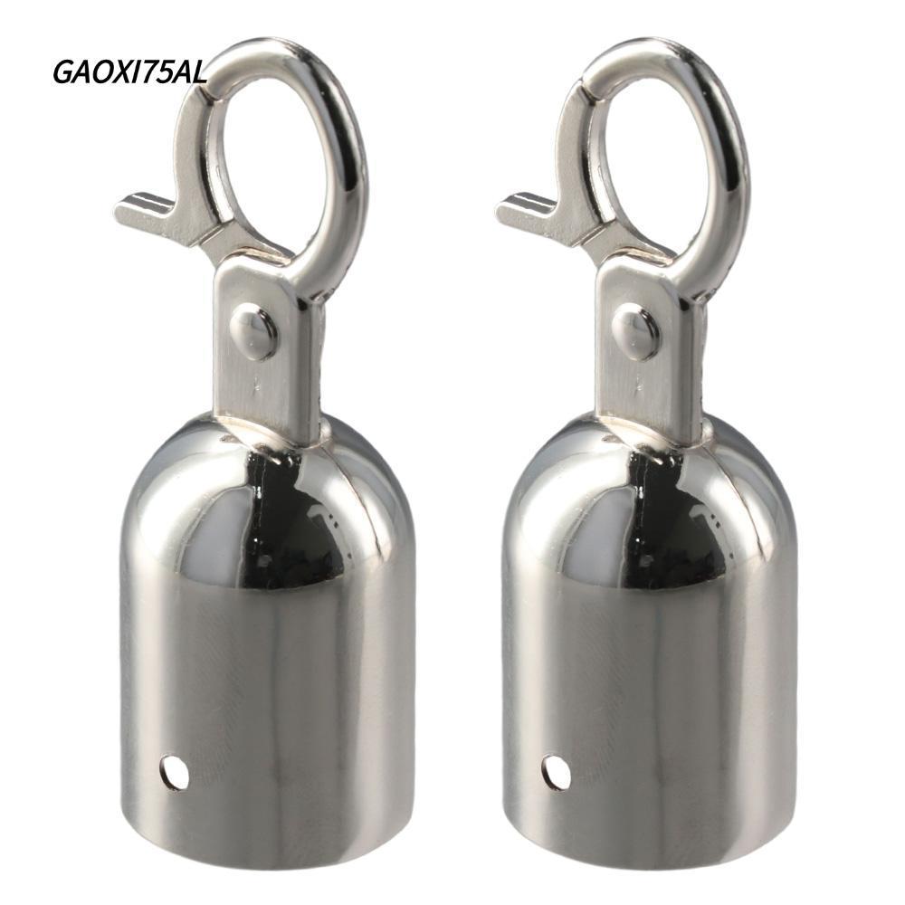 GOXI75AL จุกปิดปลายเชือก Stanchion, ฝาปลายเชือกกั้นสแตนเลสเศษไม้, อุปกรณ์ตะขอ 8.5*2.8*2.8 ซม./3.33*1