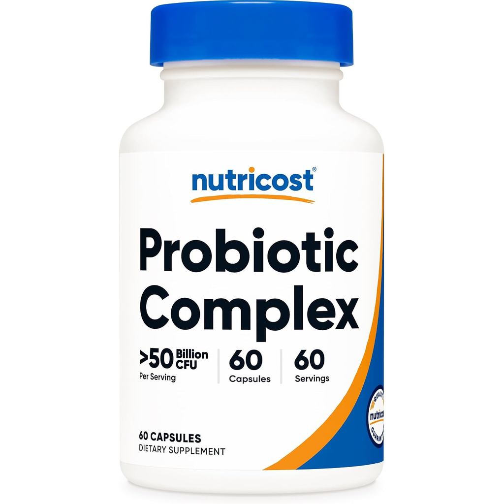 Nutricost Probiotic Complex (50 Billion CFU) 60 แคปซูล สําหรับผู้ชายและผู้หญิง