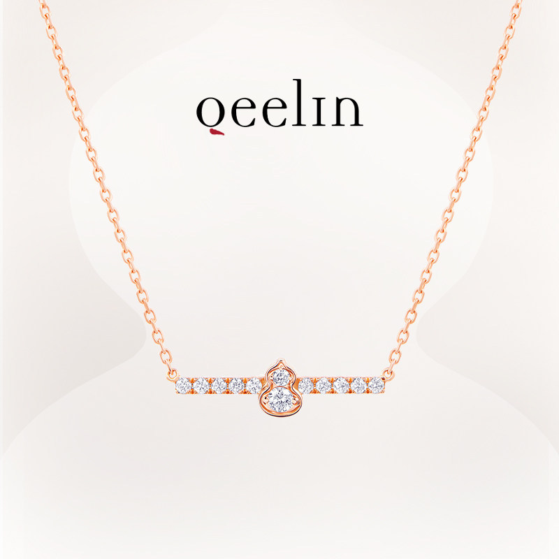 [คลังสินค้าพร้อม] สร้อยคอเพชรทอง Qeelin Wulu Series 18K