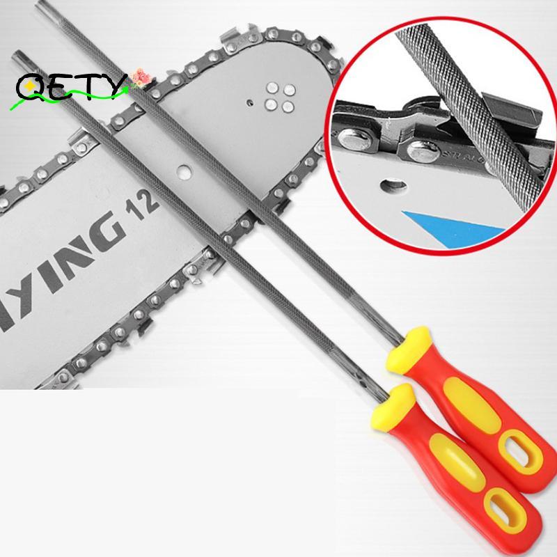 [qetyellow] เหล็กคาร์บอนสูงทรงกลม Sharpening Chainsaw Saw Chain File Sharpener 4/4.8/5.5mm TH