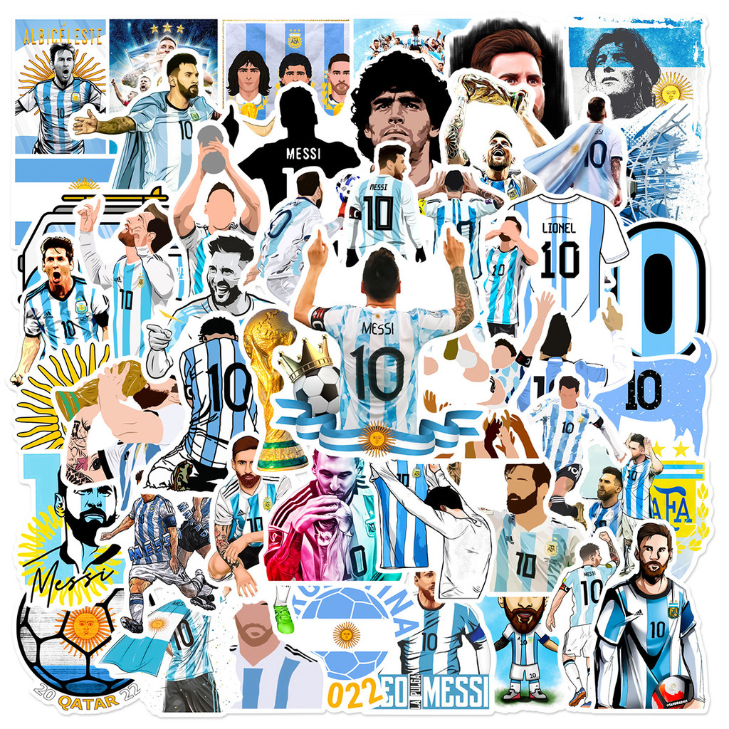 Leo Messi Series 01 - Famous Football Sports Player Superstar สติ๊กเกอร์ 50Pcs/Set Fans Collection Waterproof DIY Fashion Decals Doodle สติ๊กเกอร์