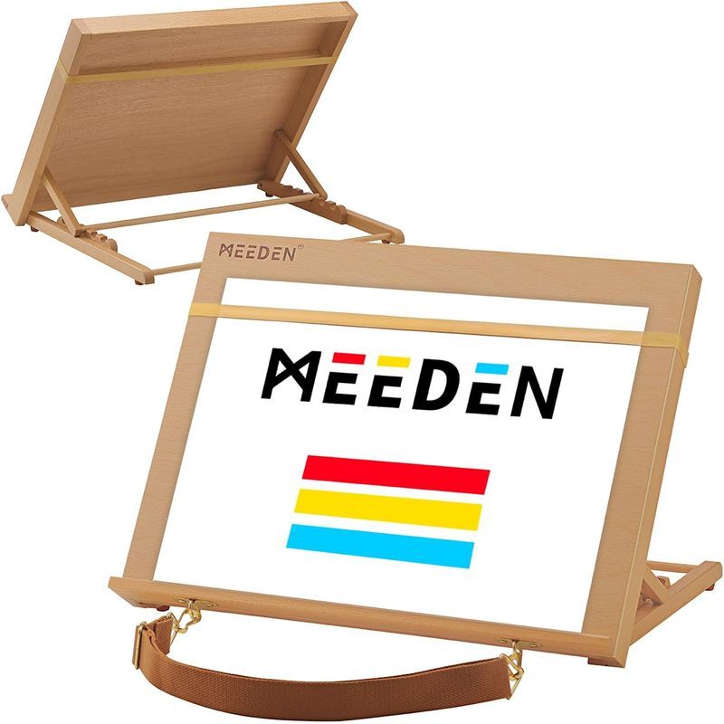 MEEDEN ขาตั้งศิลปะโต๊ะไม้: ขาตั้งโต๊ะไม้ A3 สําหรับวาดภาพ