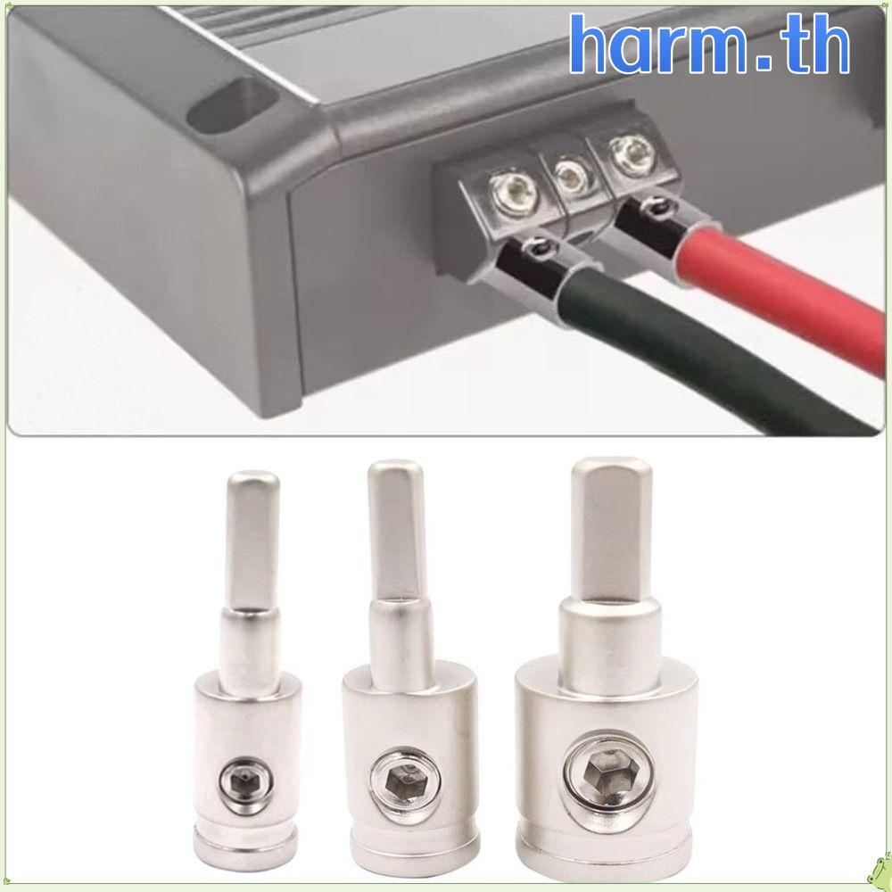 HARM ขั้วต่อเครื่องเสียงรถยนต์, 0GA 4GA 8GA Gold Silver Car Speaker Wire Terminal, เทอร์มินัลสายไฟกร