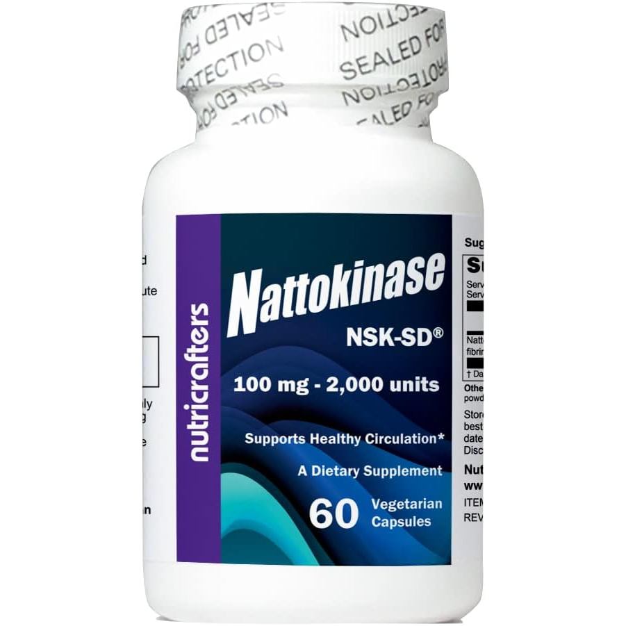 Nattokinase Nattokinase NSK-SD 2,000 แคปซูล 60 แคปซูล-Japan Cardiovascular Superfood-Made in Use Jap
