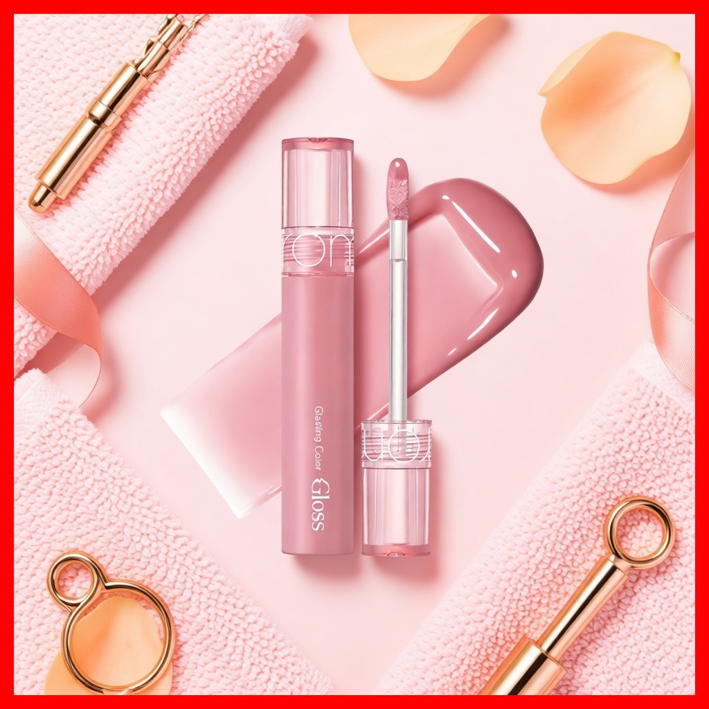 [rom&nd] Glasting Color Lip Tint, 01 Peony Ballet, 1 ชิ้น / ลิปทินท์เกาหลี / สีติดทนนานโดย Daily Tou