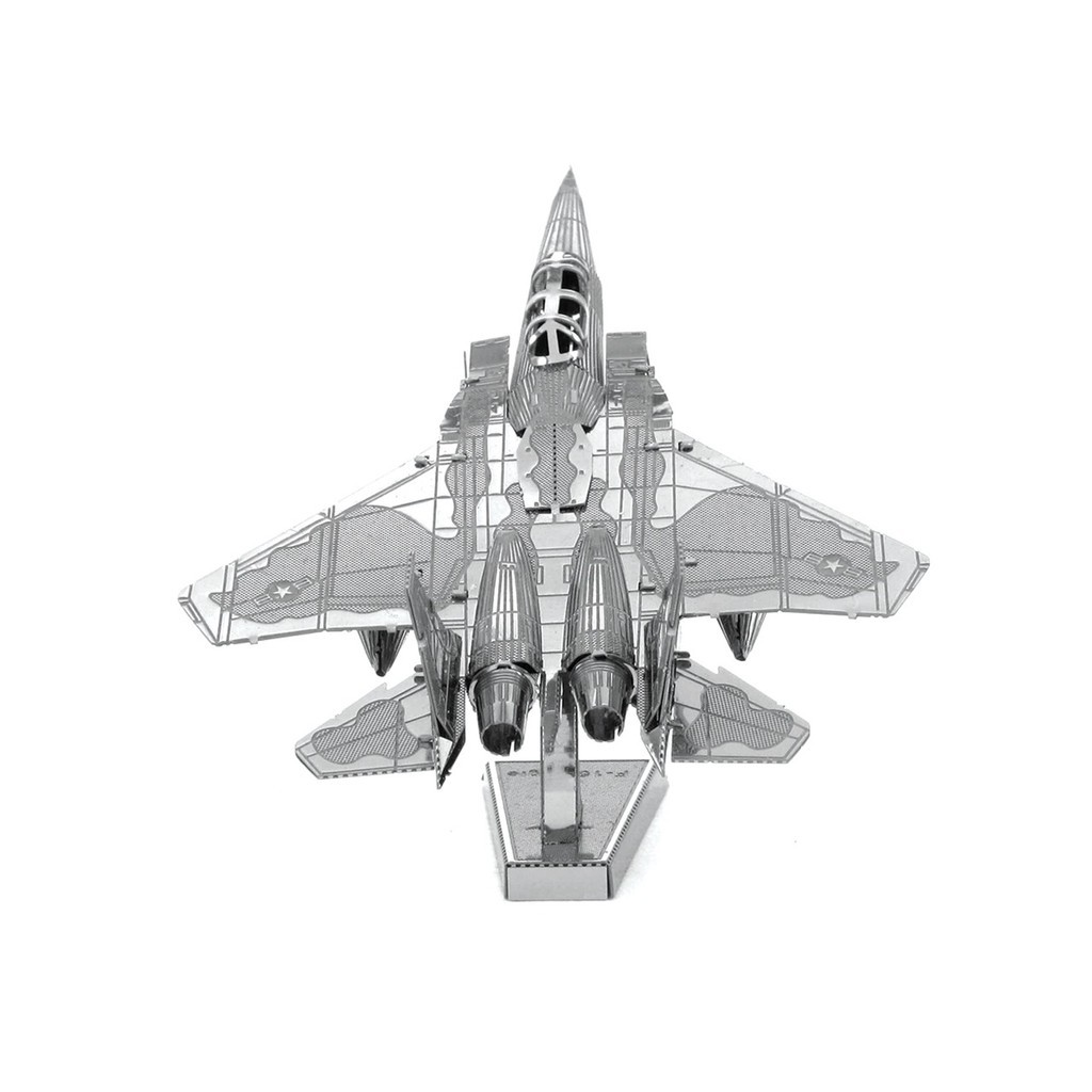 F-15 ต่อสู้เครื่องบินรุ่นโลหะประกอบ DIY ทําด้วยมือ