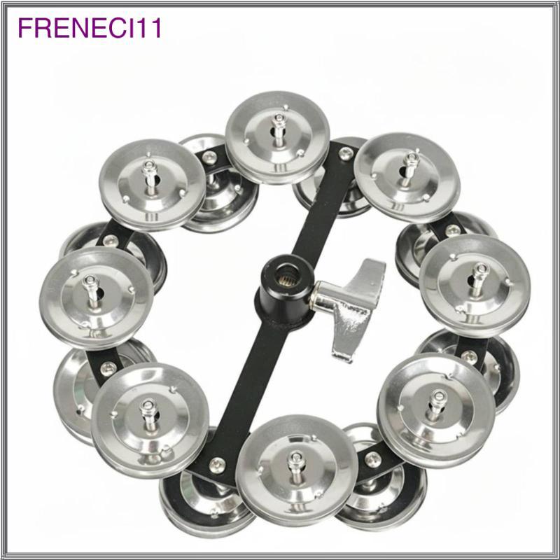 [freneci11] Double Layer Cymbal สแตนเลส Shake Bell Percussion อุปกรณ์เสริมสําหรับชุดกลอง Crash Cymba