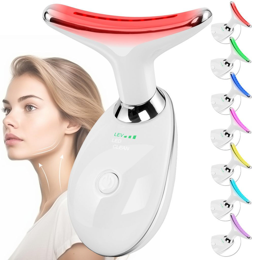 อุปกรณ์เสริมความงามคอและใบหน้า3Or7Colors LED Light Firming Anti-Wrinkle เครื่องมือนวดหน้า