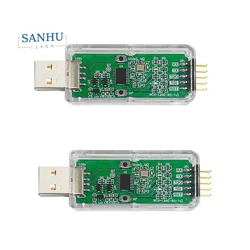 2 ชิ้น WCH-LinkE ออนไลน์ดาวน์โหลด Debugger รองรับ WCH RISC-V สถาปัตยกรรม MCU/SWD อินเทอร์เฟซ 1 พอร์ต