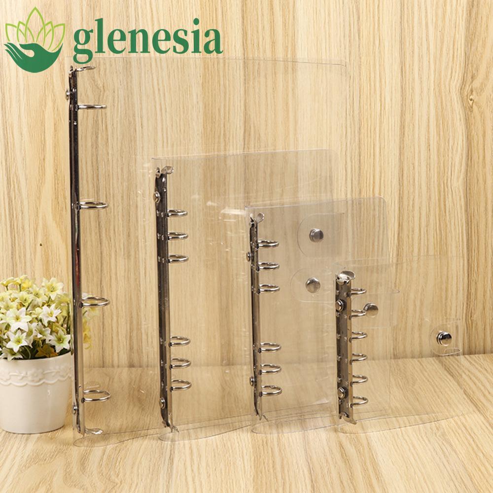 GLENESIA แหวนใบหลวม A4/A5/A6/A7 โรงเรียนพลาสติกใสคลิปแฟ้มวางแผน