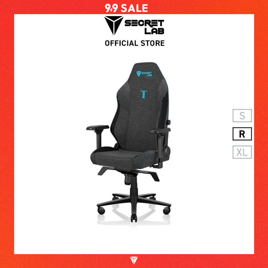 Secretlab TITAN Evo Ergonomic Chair— รุ่นเบาะผ้า SoftWeave Plus สีชาโคบลู (Charcoal Blue) เก้าอี้เพื่อสุขภาพ รองรับหลั