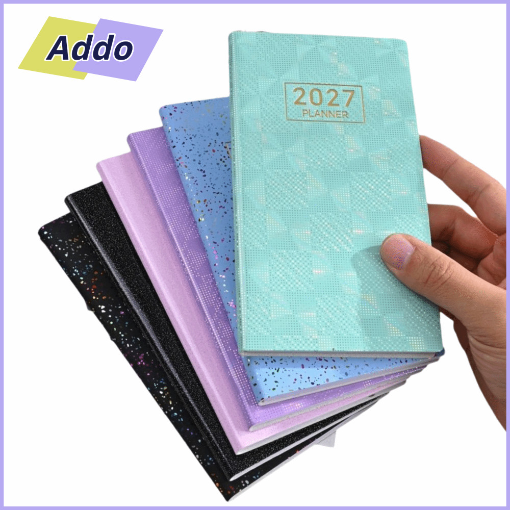 ADDO.PH A6 Planner Notebook,แบบพกพาMulticolor 2027 Planner,เรียงรายหน้า 2027 Weekly Planner Daily Sc