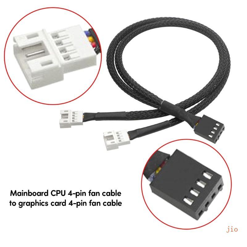 Jio 1 2Ways 4 Pin PWM Splitter 4Pin PWM หญิง 4Pin PWM อะแดปเตอร์สําหรับคอมพิวเตอร์ CPU กรณีพัดลม Sle
