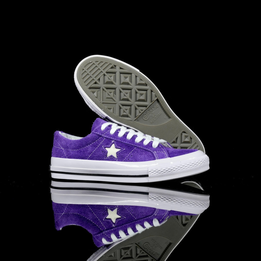 Converse One Star Purple One Star Converse Low-Top Retro Purple Suede Sports Couple Casual Shoes