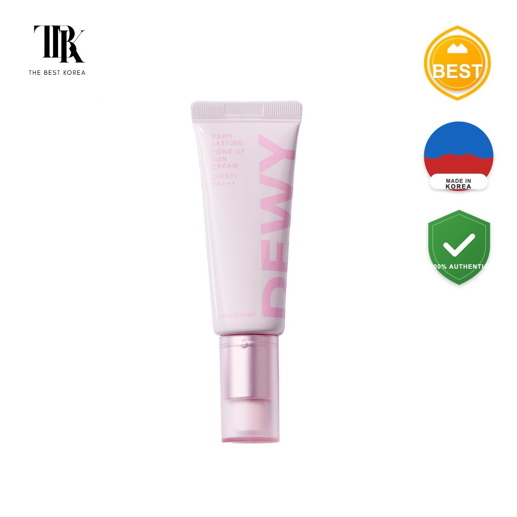 THE FACE SHOP [ร้านหน้า] Dewy Lasting Tone Up Sun Cream, SPF50+, 35ml, 1pc / Korean Sun Cream / Tone