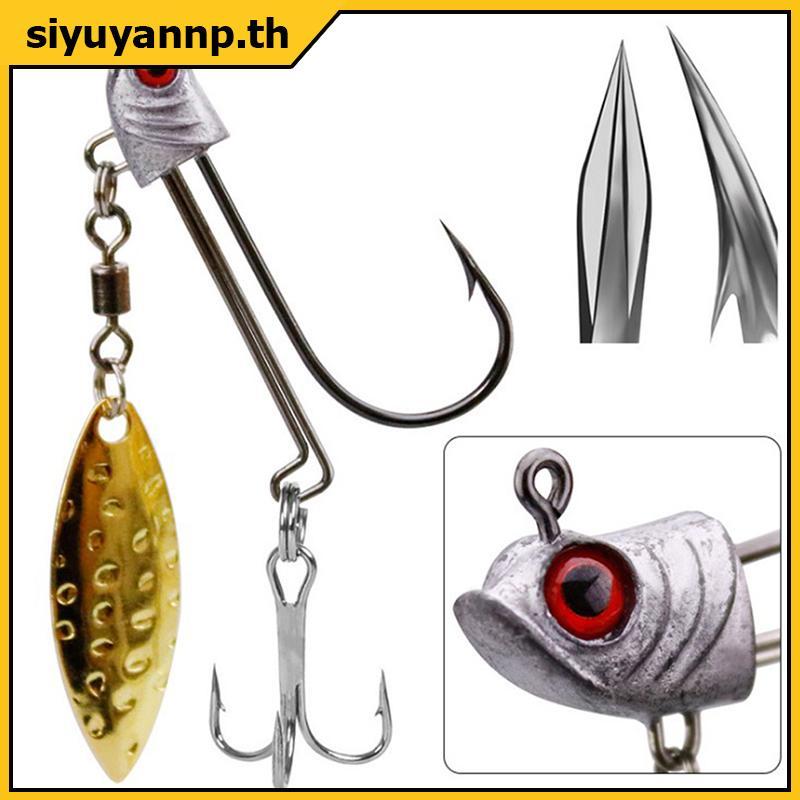 SIYUY Fish Head Hook 1PCS Jig Head Hook ปลาตะกั่ว Hook 7g10g17g Jig Head Fishing Hook TH