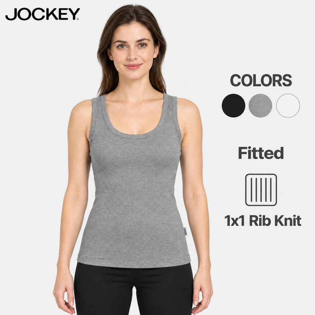 Jockey ผู้หญิง 1x1 ซี่โครงถักเสื้อกล้ามตักคอ JLT639984