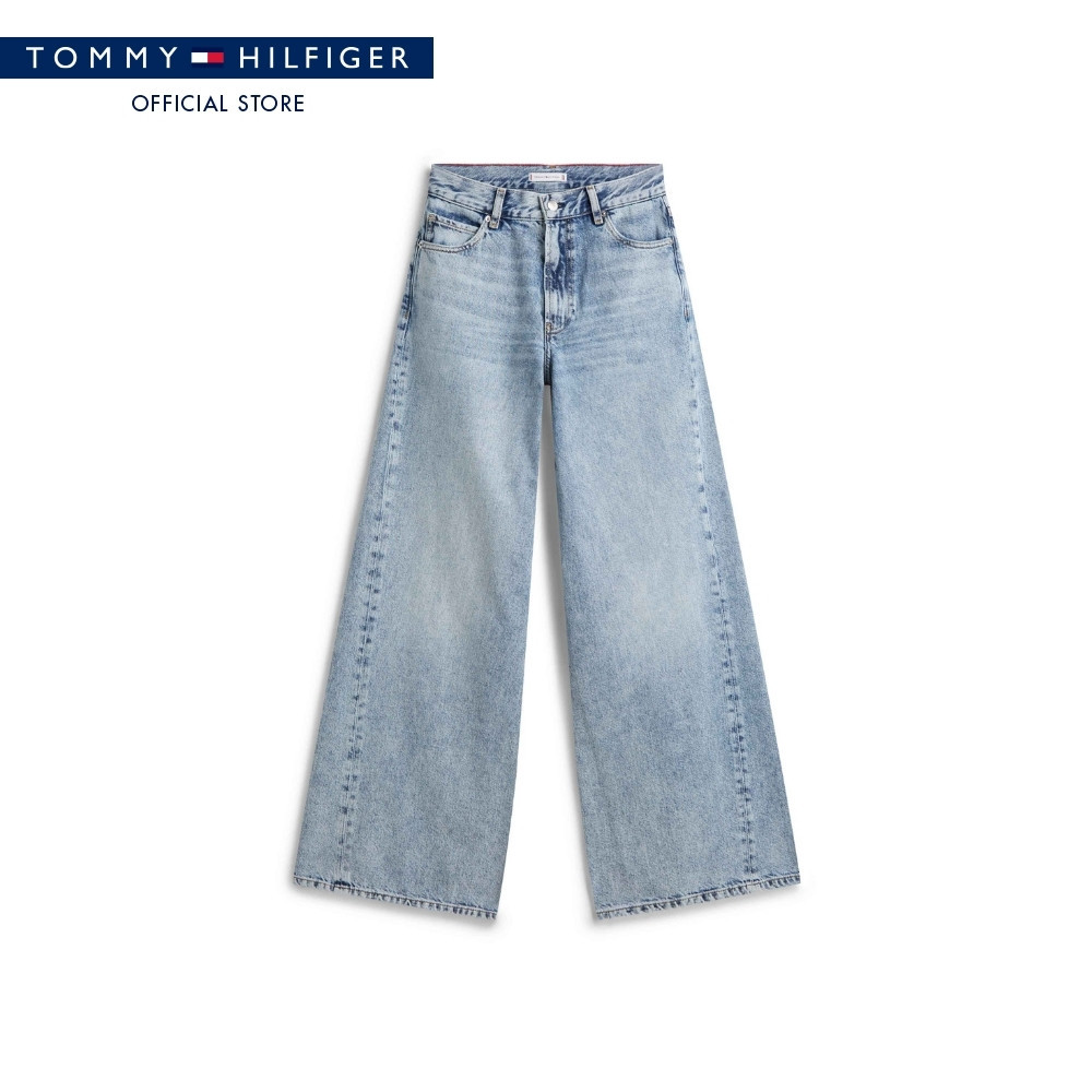 Tommy Hilfiger กางเกง ผู้หญิง รุ่น WW0WW48519 1AA - สียีนส์ ทรง Wide