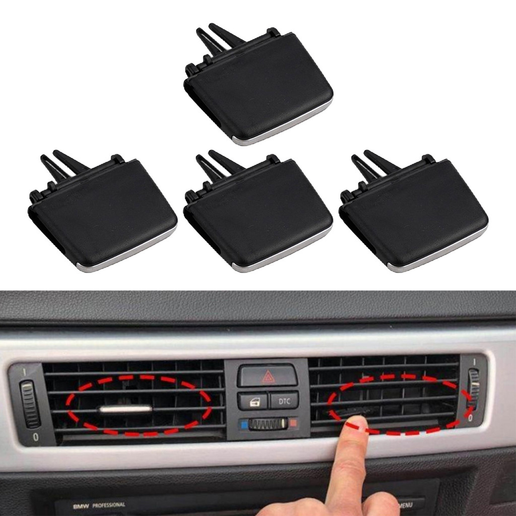 ❤️4PCS ด้านหน้า A/C Air Vent Outlet Tab คลิปชุดซ่อมสําหรับ BMW 3 Series E90 E91 E92