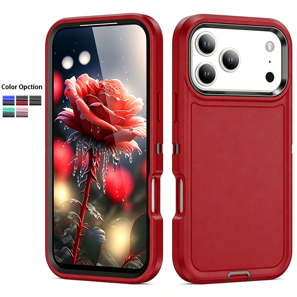 สําหรับiPhone 18 17 16 15 14 13 12 11 Pro Maxกรณี,Hybrid Drop Test Heavy DutyทนทานกันกระแทกSlim Fitฝาครอบโทรศัพท์ป้องกัน,เกรดMilitary PC + ซิลิโคนTPUกันชนกลับกรณี