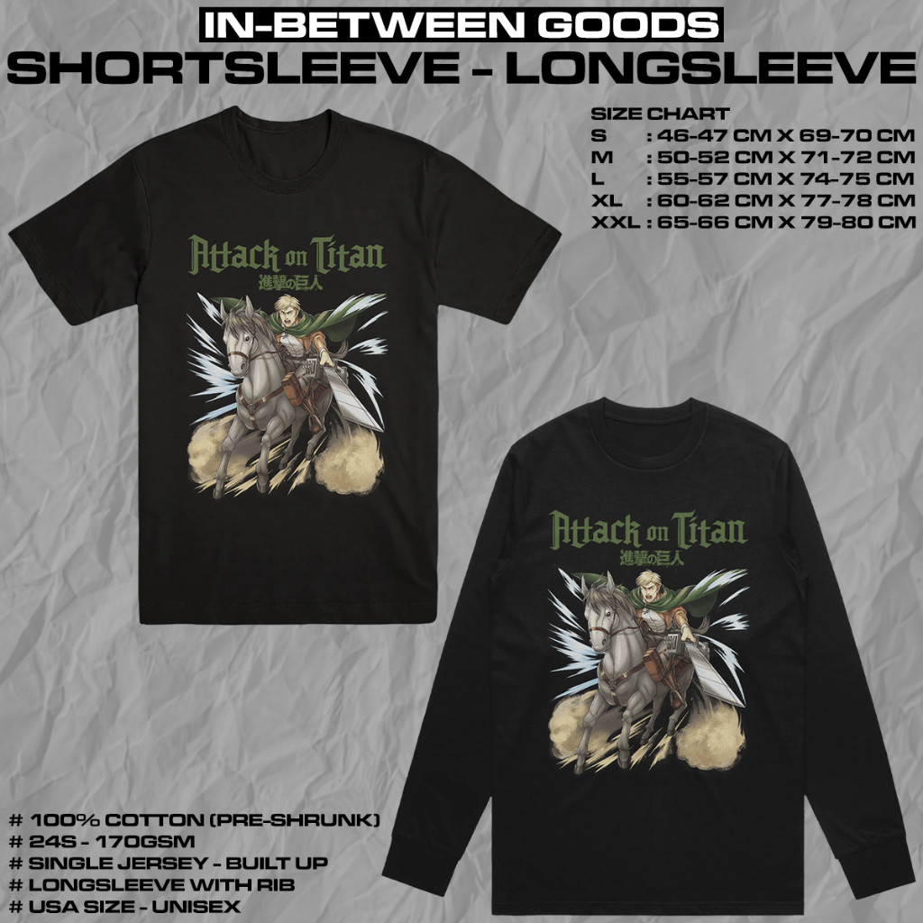 ATTACK ON TITAN - ERWIN SMITH | เสื้อยืด | LONGSLEEVE LONGSLEEVE | ANIME MERCH2