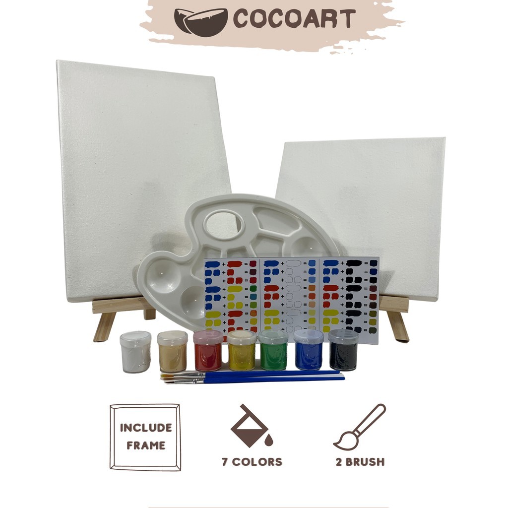 ชุดระบายสี - Cocoart.id I Canvas 20 x 20 cm