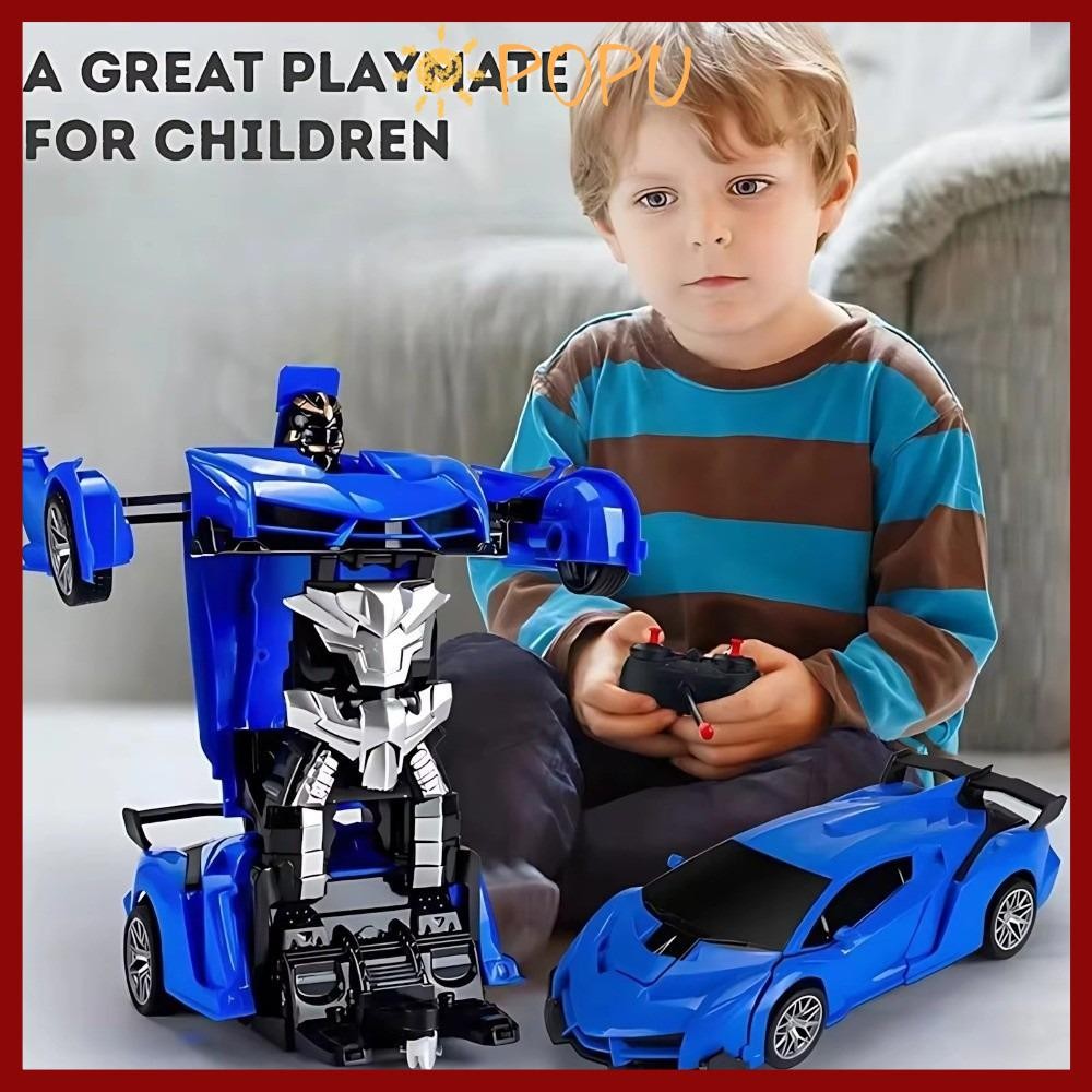 จัดส่งจากประเทศไทยPOPU Transformable Robot Car, 2-in-1 Remote Control Electric RC Car, One-key Defor