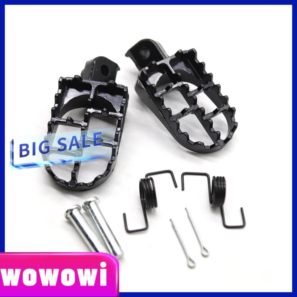 wowowi-th footrests ชุดอลูมิเนียมสีดำแทนยามาฮ่า YZ125 YZ250 PW50 PW80 BW80 DT50 RT100 RT180 TT225S T