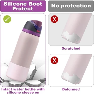 ซิลิโคนขวดน้ํา Boot สําหรับ Owala 14oz 16oz 24oz 32oz 40oz, Anti-Slip แขนป้องกันด้านล่างกันชนสําหรับ FreeSip, Twist, และ Flip ขวดน้ําสแตนเลส