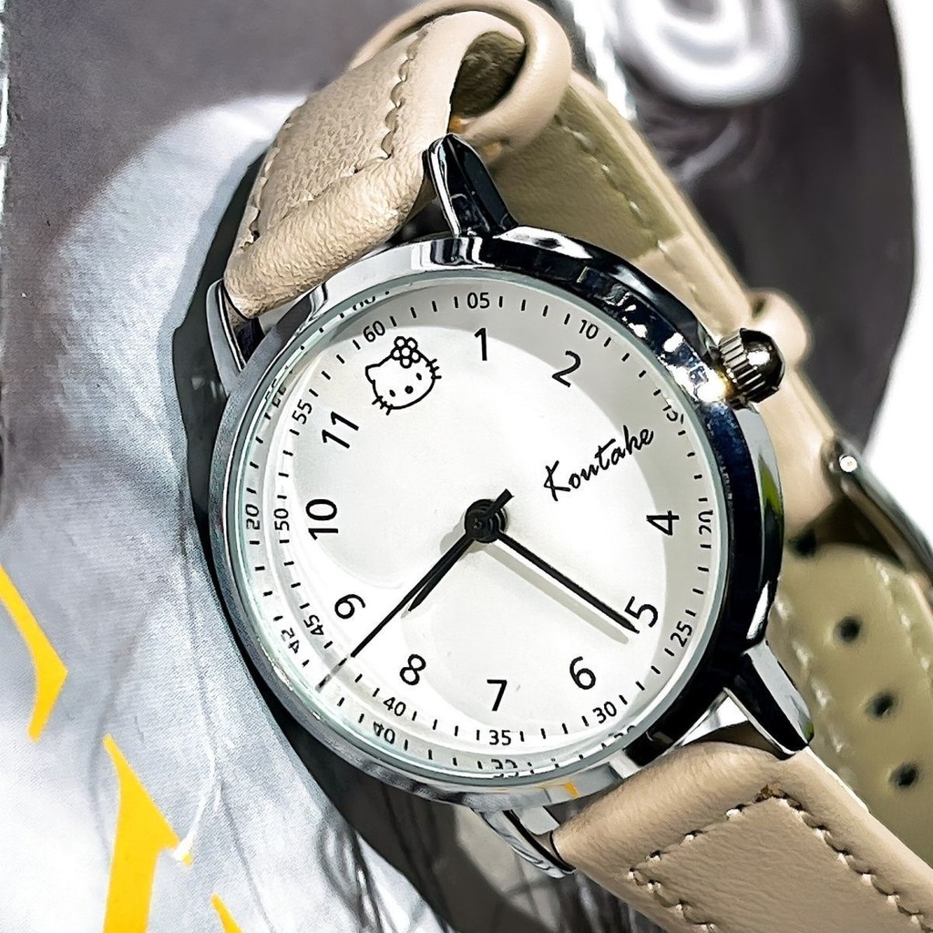 Student high appearance level watch, cute KT cat watch, simple waterproof quartz women's watch