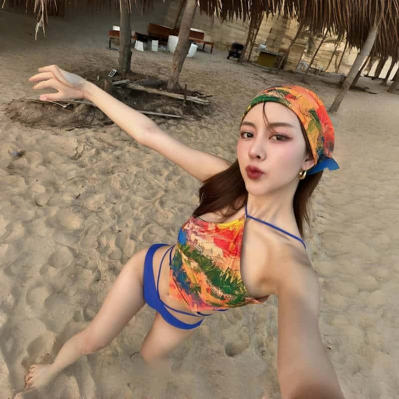 🧡Hot.bikini🧡 ชุดว่ายน้ำทูพีช แฟชั่น bikini set เซ็กซี่ ชุดว่ายน้ำผู้หญิง มีฟองน้ำ ใส่ไปทะเล ส่งไวจากไทย - รูปที่ 7