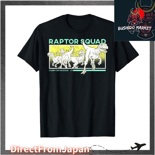 เสื้อยืดสีเหลือง Jurassic World: Camp Cretaceous Raptor Squad 【DirectFromJapan】