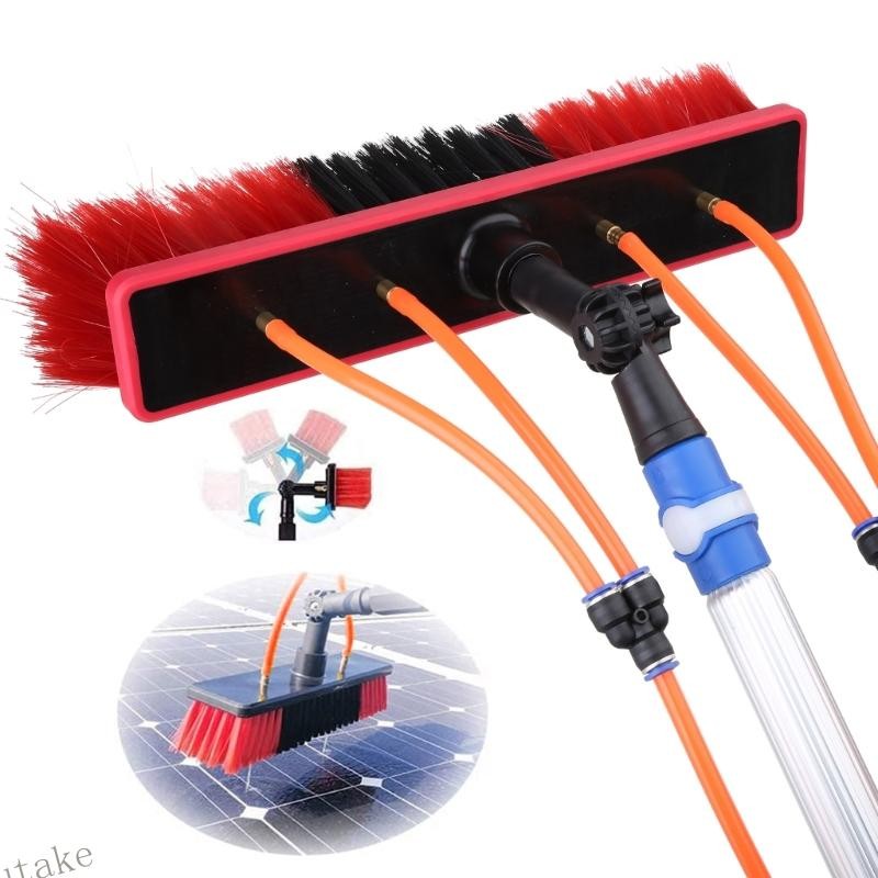 UKI แปรงทําความสะอาดแบบยืดไสลด์หน้าต่างกลางแจ้งแผงพลังงานแสงอาทิตย์อุปกรณ์ซักผ้า