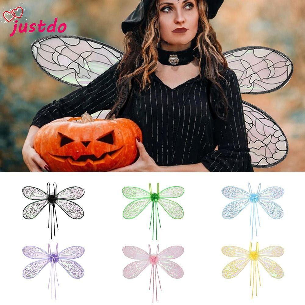 JUSTODO Fairy Wings, Sparkling Women Girls Dragonfly Elf Wings, Halloween Costume Girls Costume Acce