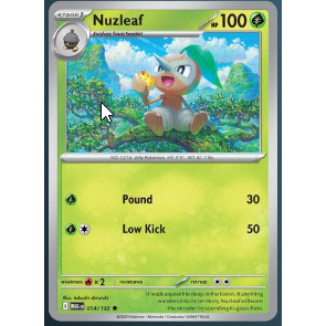 [การ์ดโปเกมอน TCG] Nuzleaf - 014/132 - ทั่วไป