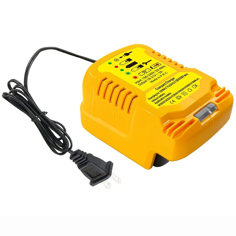 Mini Charger สําหรับ Dewalt 20V, ใช้งานร่วมกับ DCB112 สําหรับ Dewalt 20V/60V MAX แบตเตอรี่ลิเธียมไออ