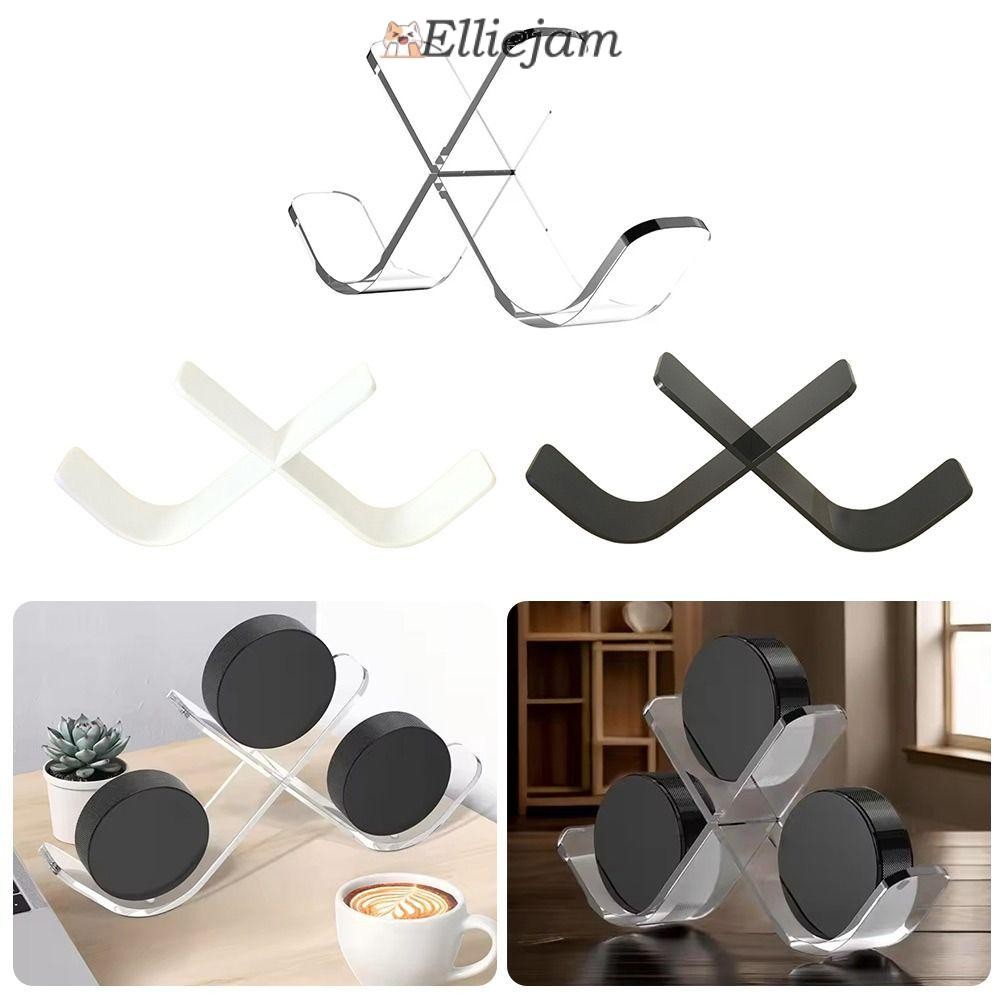 ELLIEJAM Hockey Puck Display, กีฬาตกแต่ง Triple Ice Hockey Puck ผู้ถือขาตั้ง, อะคริลิคโปร่งใสตกแต่งส
