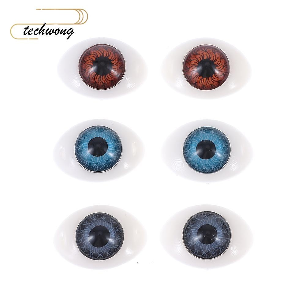 TECHWONG 8 ชิ้น Hollow, รูปไข่แบนพลาสติกตารูปไข่แบน, Hollow ตุ๊กตาหุ่น Hollow Troll Troll