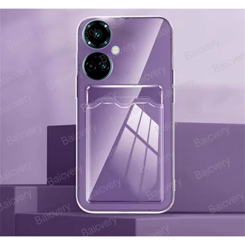 TECNO CAMON 19 PRO CASE CARD CLEAR TRANSPARENT SOFT SLOT CARD / WALLET CASE