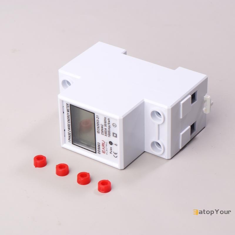 EatopYour] AC 220V 60A 50Hz LCD Digital Display Single Phase Electric Energy Meter KWH AC Digital Wa