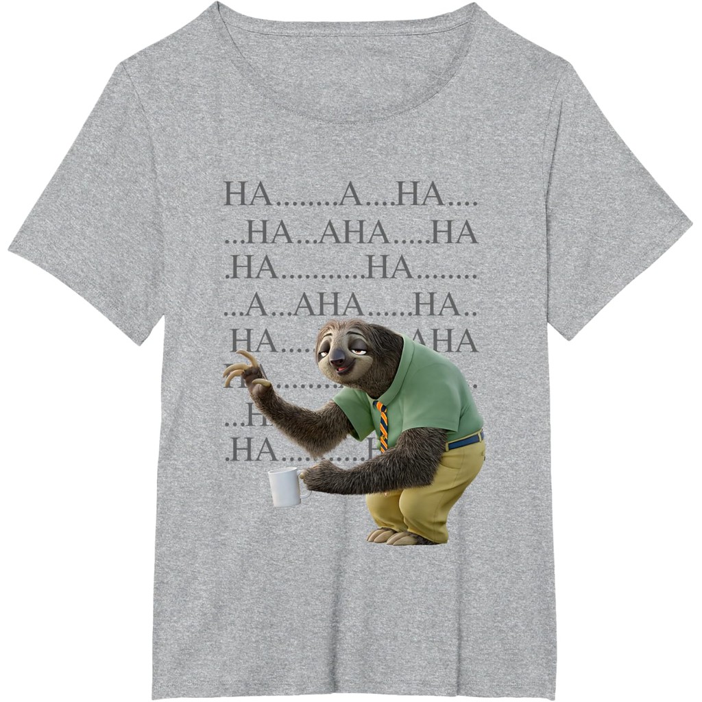 Disney Zootopia Laughing Flash Sloth Ha Vintage Portrait เสื้อยืดผู้ใหญ่เสื้อยืด