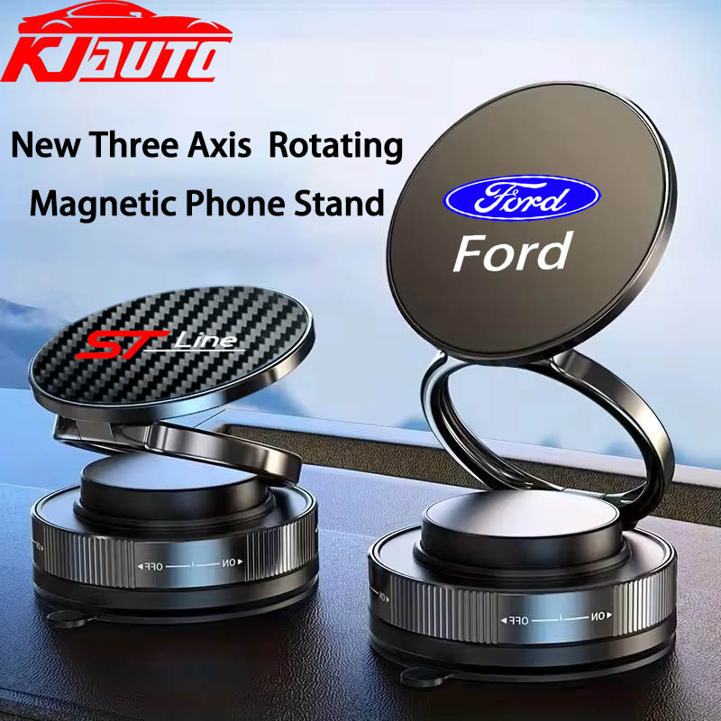 รถฟอร์ดถ้วยดูดโทรศัพท์เมาแม่เหล็ก360°ปรับดูดสูญญากาศผู้ถือโทรศัพท์สําหรับFord Fiesta Ranger T6 T7 T8
