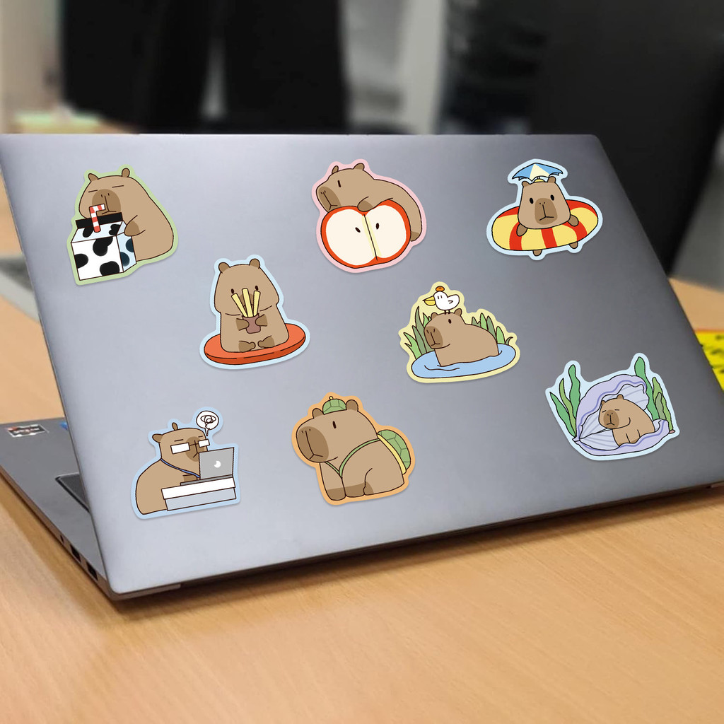 สติ๊กเกอร์การ์ตูน Capybara Graffiti 50 ชิ้น – ตกแต่ง DIY กันน้ําสําหรับกระเป๋าเดินทาง, โน๊ตบุ๊ค - รูปที่ 6