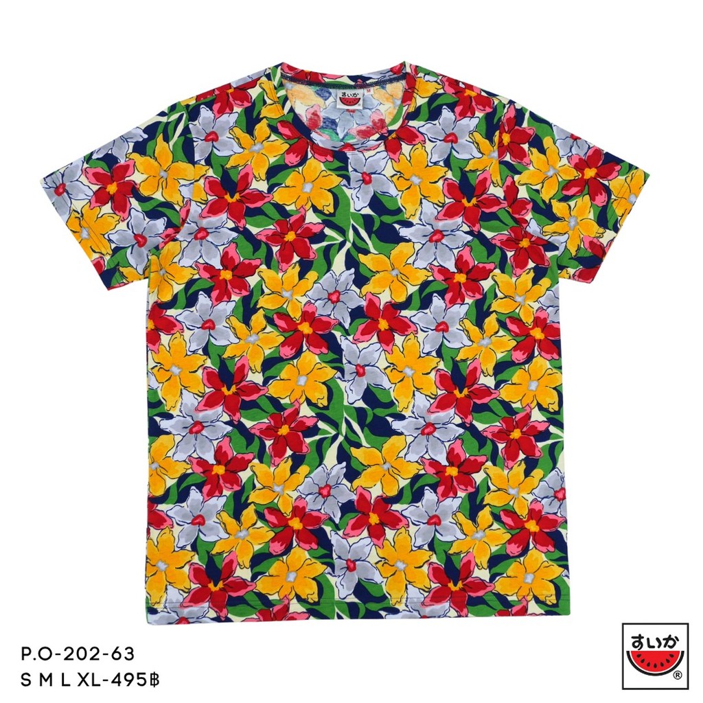 เสื้อแตงโม (SUIKA) เสื้อยือคอกลมแขนสั้นพิมพ์ลาย ดอกไม้ (P.O-202 317 307) — صورة 6
